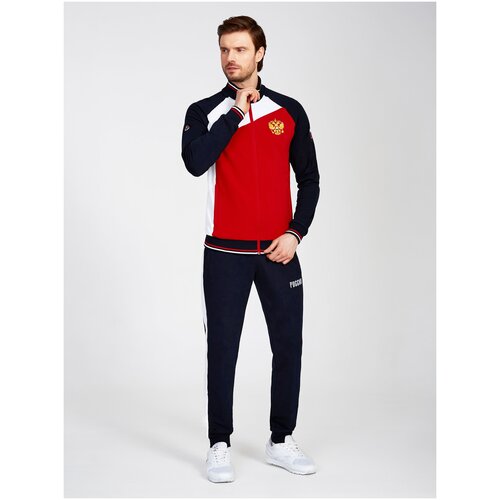 фото Костюм red-n-rock's, олимпийка и брюки, карманы, размер 56, красный