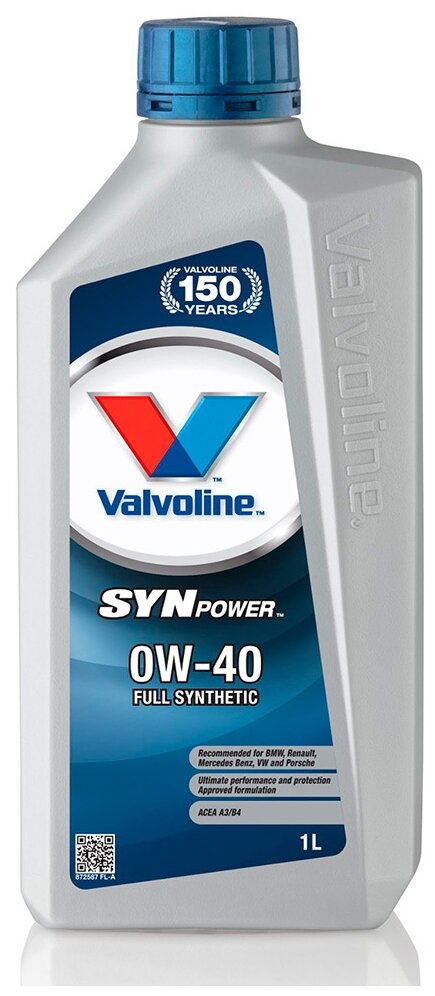 Моторное масло Valvoline SynPower 0W40 1л