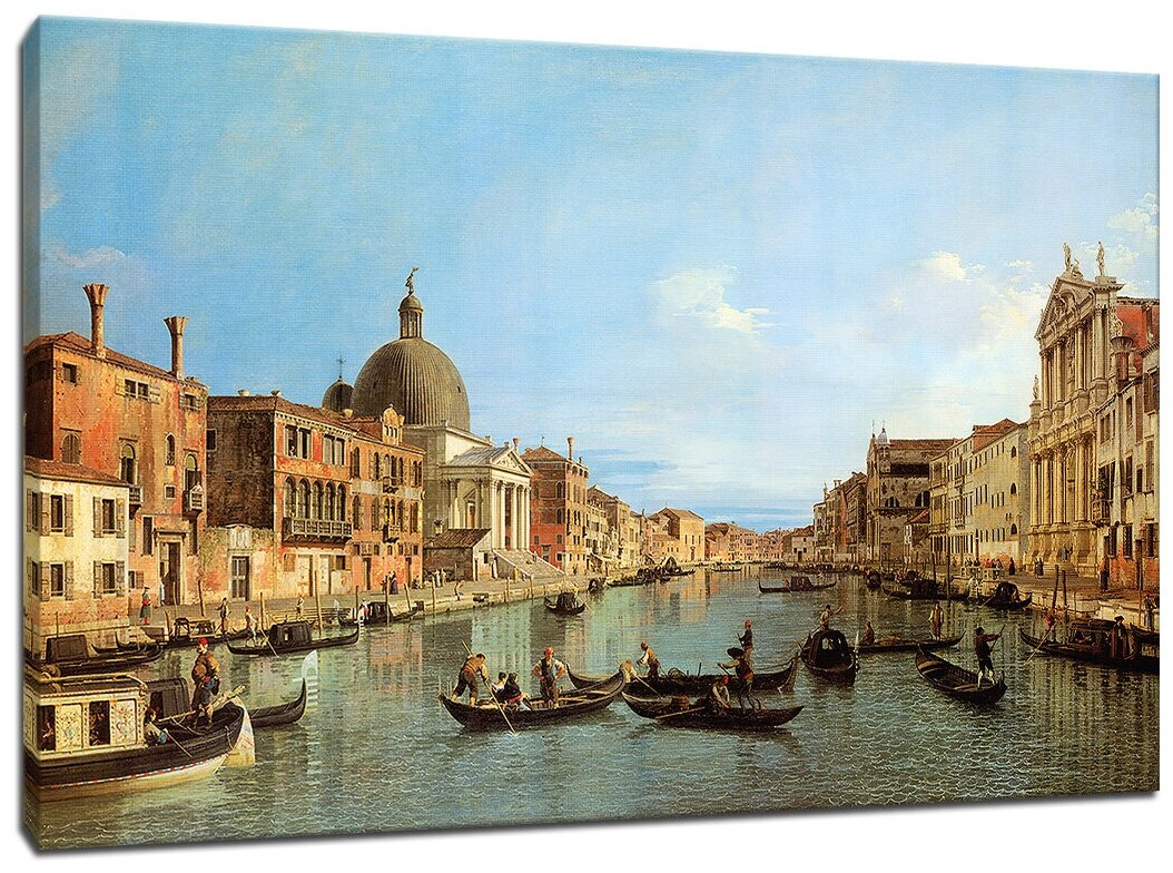 Картина Уютная стена "Голубое небо над каналом в Венеции" 100х60 см