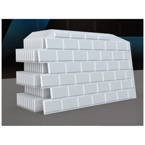 Стеновые ПЭТ панели для декоративной отделки, Белые (720*430*5,5мм) - 10шт. Самосборные