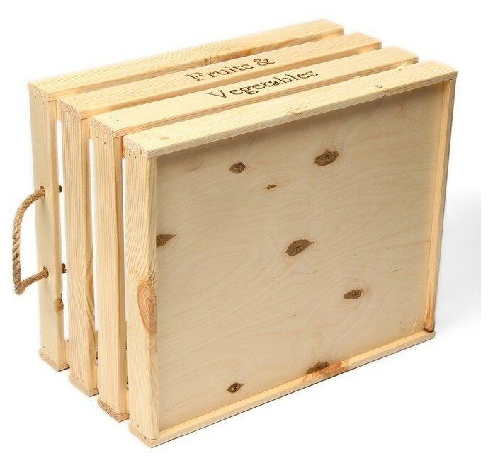 Ящик для овощей и фруктов, 40 × 30 × 20 см, деревянный - фотография № 7