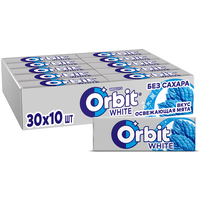 Жевательная резинка Orbit White Освежающая мята без сахара, по 13.6 г, 30 шт. в уп.
