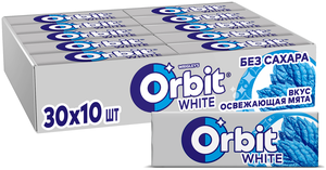 Жевательная резинка Orbit White Освежающая мята без сахара, по 13.6 г, 30 шт. в уп.