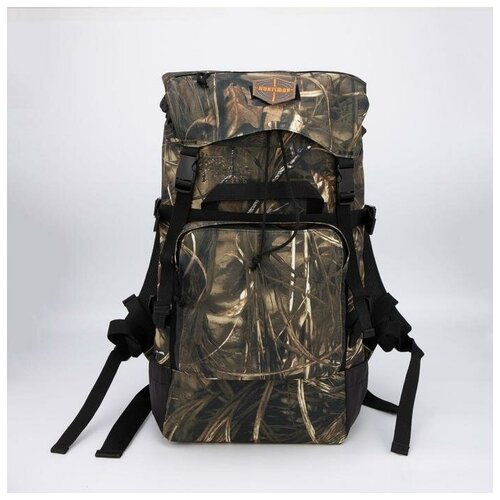 huntsman рюкзак туристический 40 л отдел на стяжке шнурком 3 наружных кармана цвет хаки Рюкзак туристический, 40 л, отдел на стяжке шнурком, 3 наружных кармана, с расширением, цвет камыш