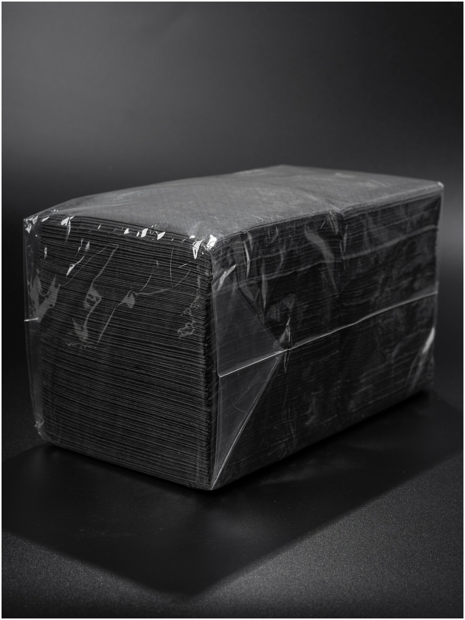 Салфетки бумажные ZELPAPER 24х24 черные, однослойные, 400 шт, 100% целлюлоза