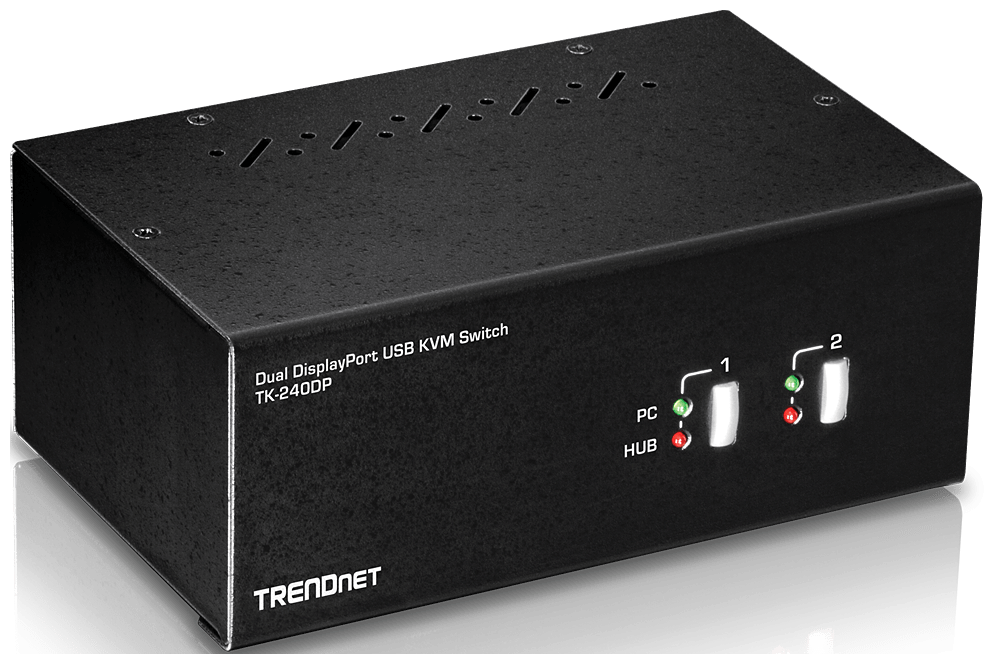 Переключатель консоли (KVM) TRENDNET TK-240DP 2-Port Dual Monitor Display Port KVM Switch RTL