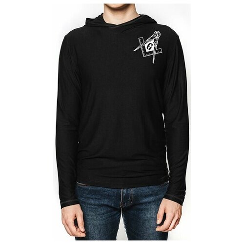 фото Лонгслив с принтом всевидящий иллюминат анархист черный из линейки анархия godis ип бардышев алексей валентинович