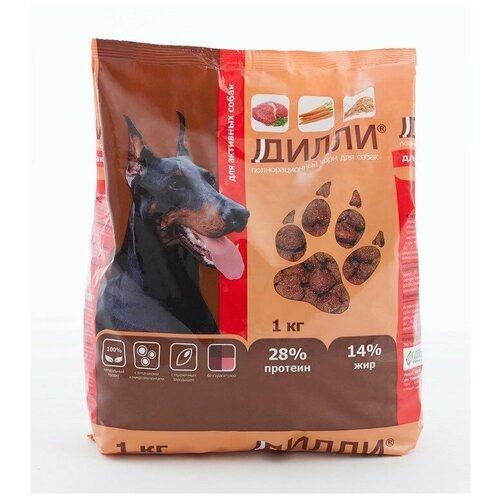 Сухой корм для активных собак Дилли Сухой корм для активных собак 1 кг