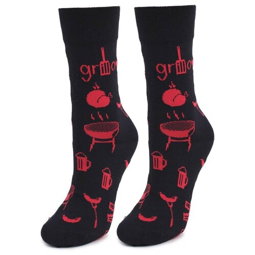 Черные женские носки с принтом гриль Marylin unisex GRILLOVE