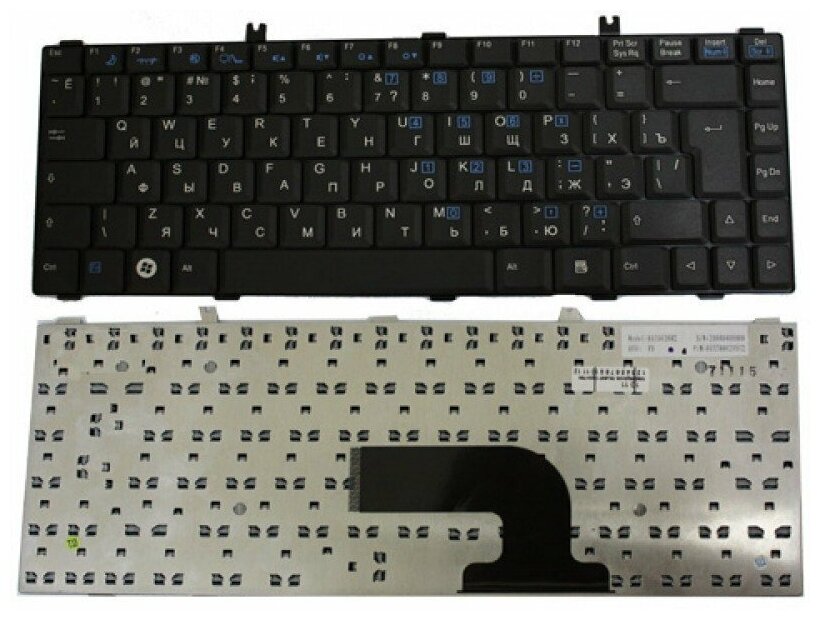 Клавиатура для ноутбука Fujitsu-Siemens Amilo LA1703 LA1705 черная