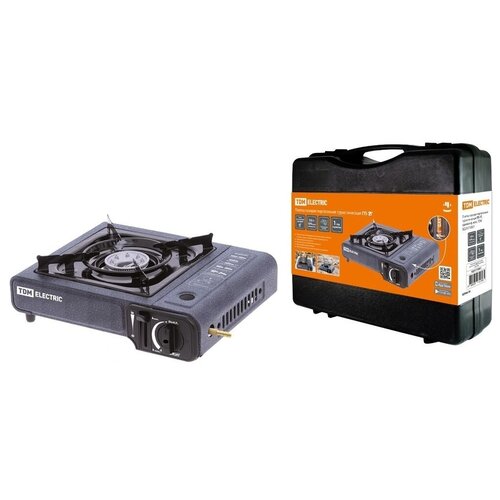 Плитка газовая портативная туристическая ГП-2Т, одноконф, 2-а типа подключения газа, кейс, TDM