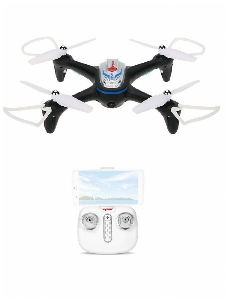 Радиоуправляемый квадрокоптер Syma X15W Black FPV Wifi Camera 2.4G - X15W