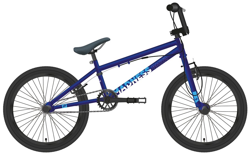 Экстремальный трюковый велосипед Stark'22 Madness BMX 2 сине-белый