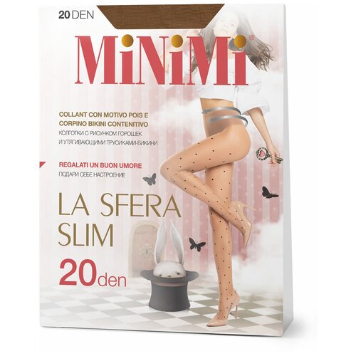 Колготки женские MINIMI Mini LA SFERA SLIM 20 Daino/Nero 4