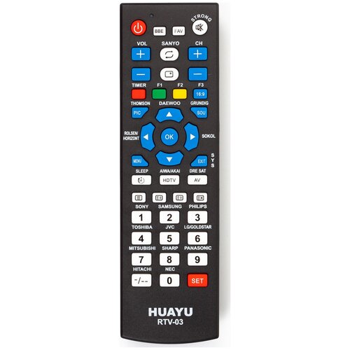 Пульт Универсальный HUAYU RTV-03 для различных марок TV+ LED+HD универсальный пульт для телевизоров различных брендов