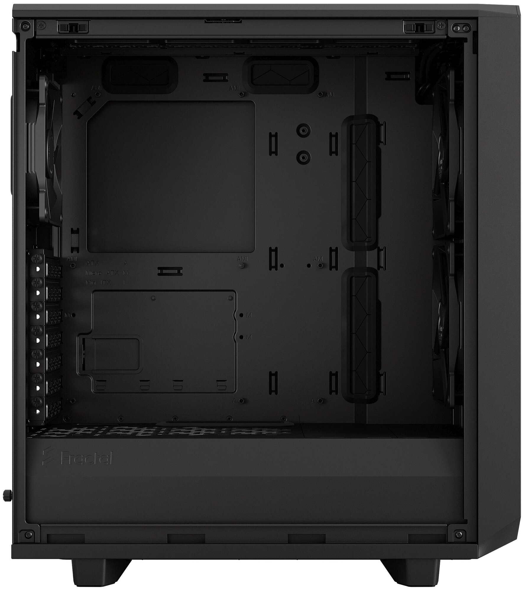 Корпус ATX Fractal Design FD-C-MES2C-02 черный, без БП, стенка из закаленного стекла, USB Type-C, 2*USB 3.0, audio - фото №9