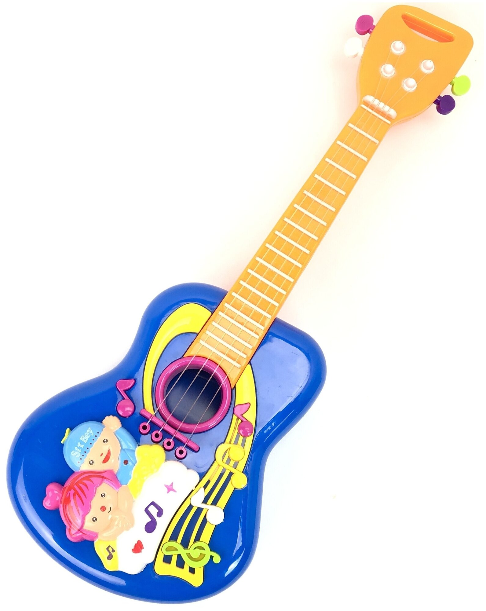 Детский музыкальный инструмент гитара 4 струны 43 см