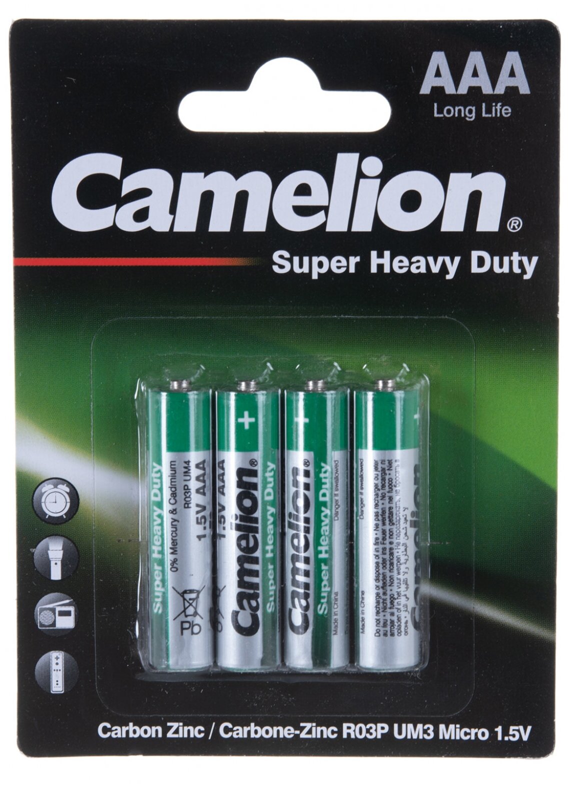 Батарейки Camelion Super heavy Duty ААА 4шт - фото №1