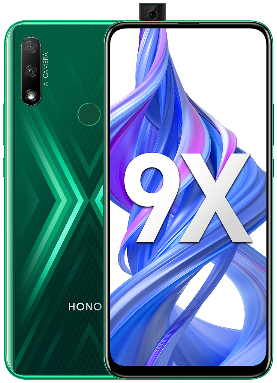 Смартфон HONOR 9X 4/128 ГБ Global для РФ, Dual nano SIM, зеленый