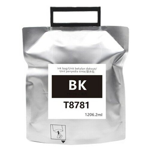 Контейнер с чернилами для Epson WorkForce Pro WF-R5190DTW, WF-R5690DTWF (совм. T8781, T8381 картридж Ink Supply Unit), 1206 мл 75000 стр, чёрный Black