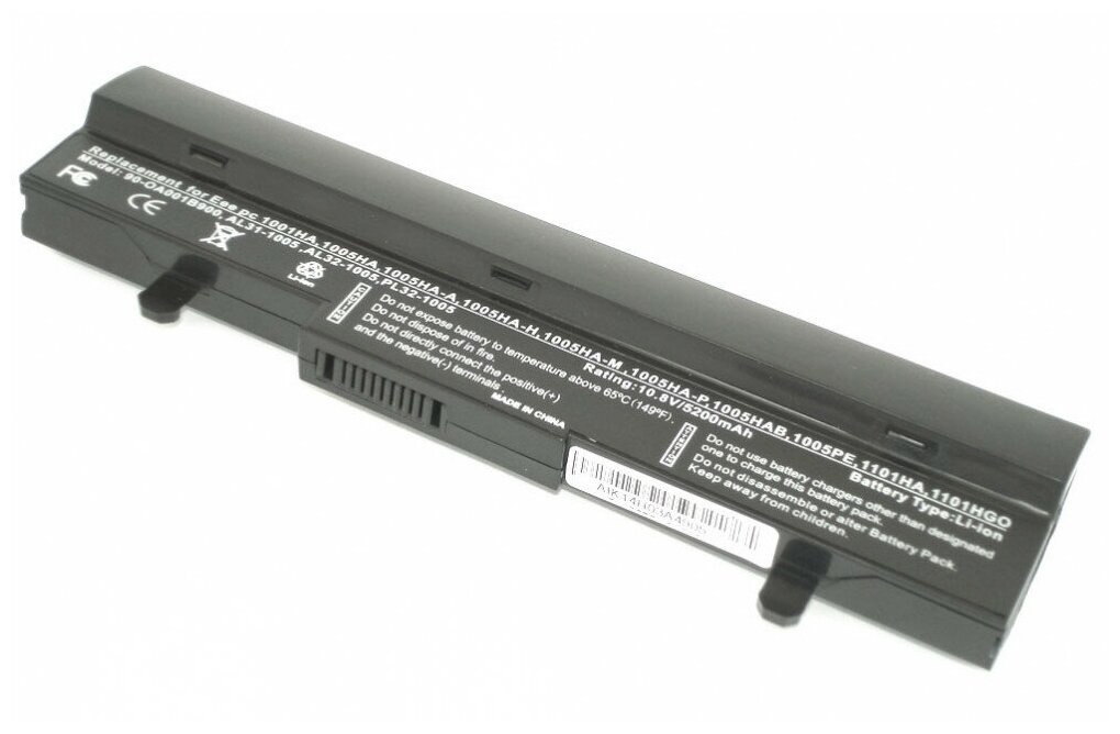 Аккумулятор (Батарея) для ноутбука Asus Eee PC 1001 1005 5200mAh REPLACEMENT черная