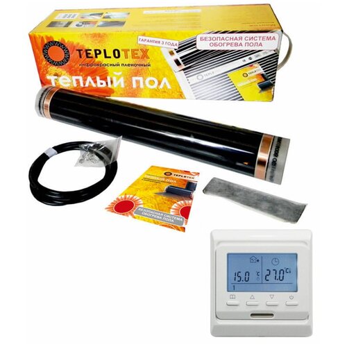 Комплект тёплого пола Инфракрасный плёночный пол TEPLOTEX 8 кв м1760 Вт Монтажный комплектПрограммируемый терморегулятор Е51 10780₽