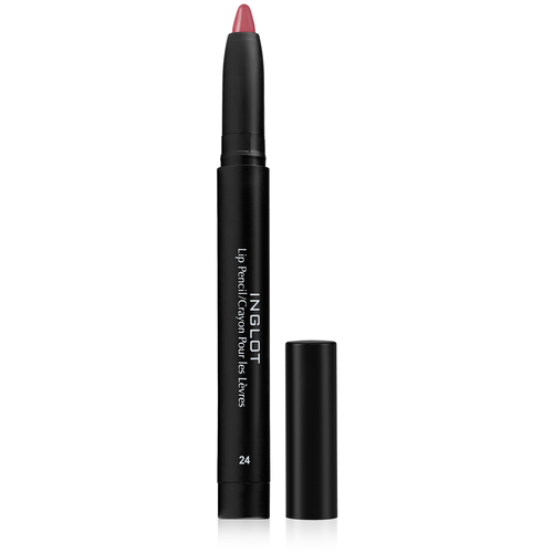 Inglot контурный карандаш для губ AMC с точилкой, №24 Цветочный розовый inglot контурный карандаш для губ amc с точилкой 22