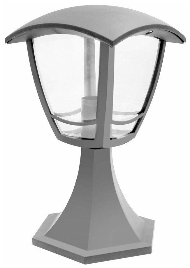 фото PP5204 С09 НТУ 07-60-001 У1 «Валенсия» серый (Св-к сад.-парк, 4-гран, пластик, 230В, 6, CAMELION PP5204 C09 (1 шт.)