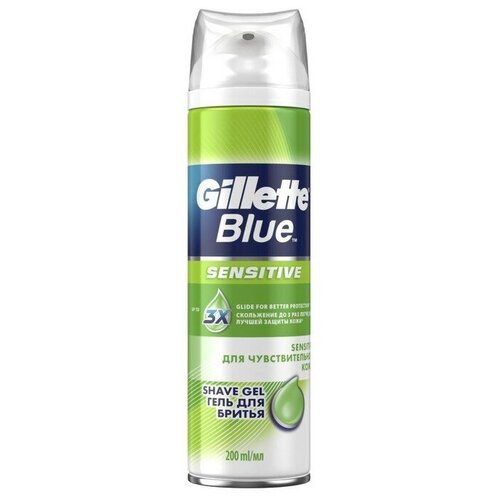 Гель для бритья Gillette Blue Sensitive, 200 мл