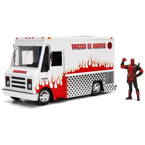Машина фургон с фигуркой Дэдпула Deadpool 1 к 24 открываются двери и крыша 21,5 см модель машинки на радиоуправлении hollywood rides marvel – spider man 2017 ford gt