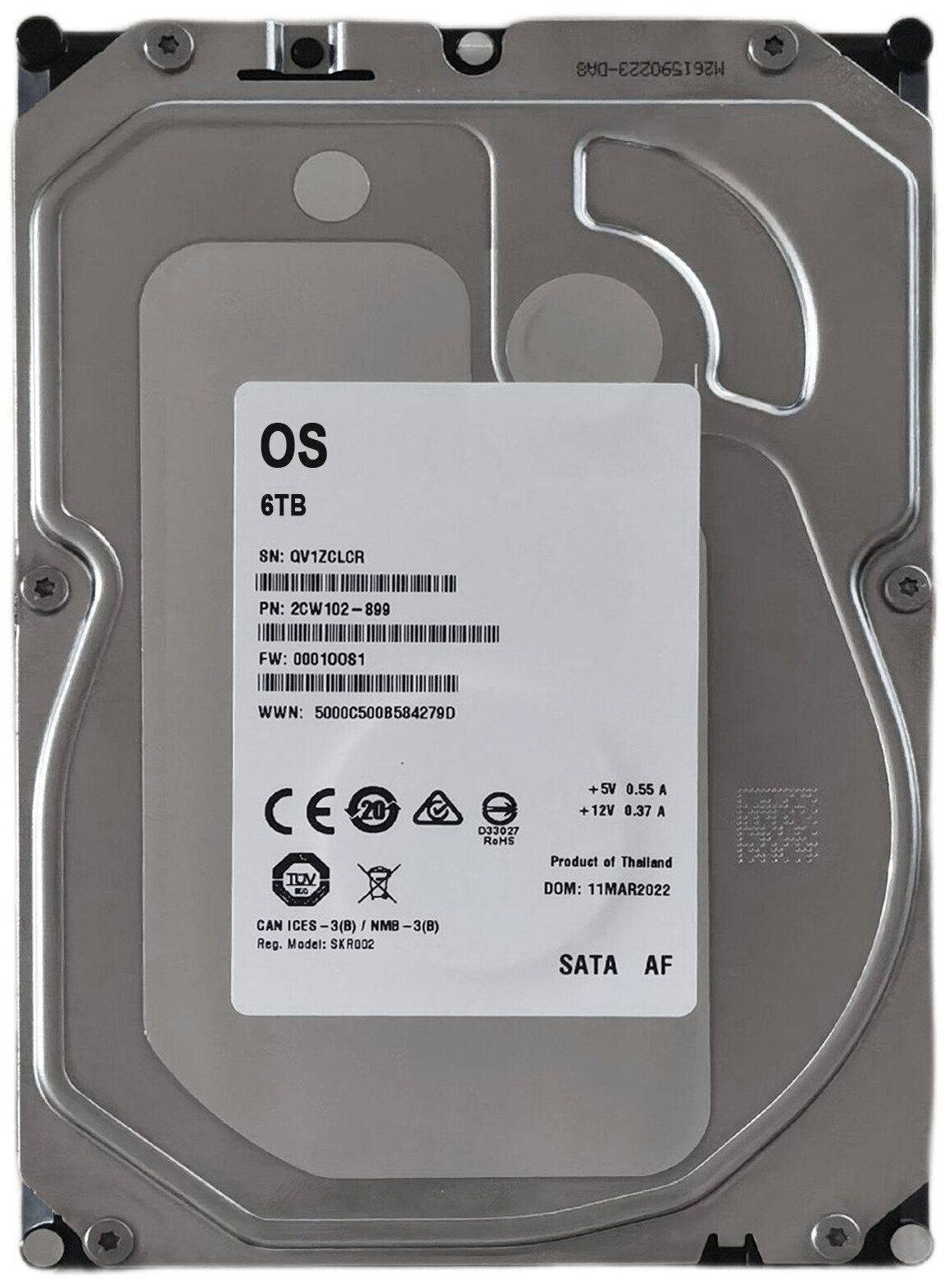 Жесткий диск OS Baracuda ST6000DM009, 6TB, HDD, 5400