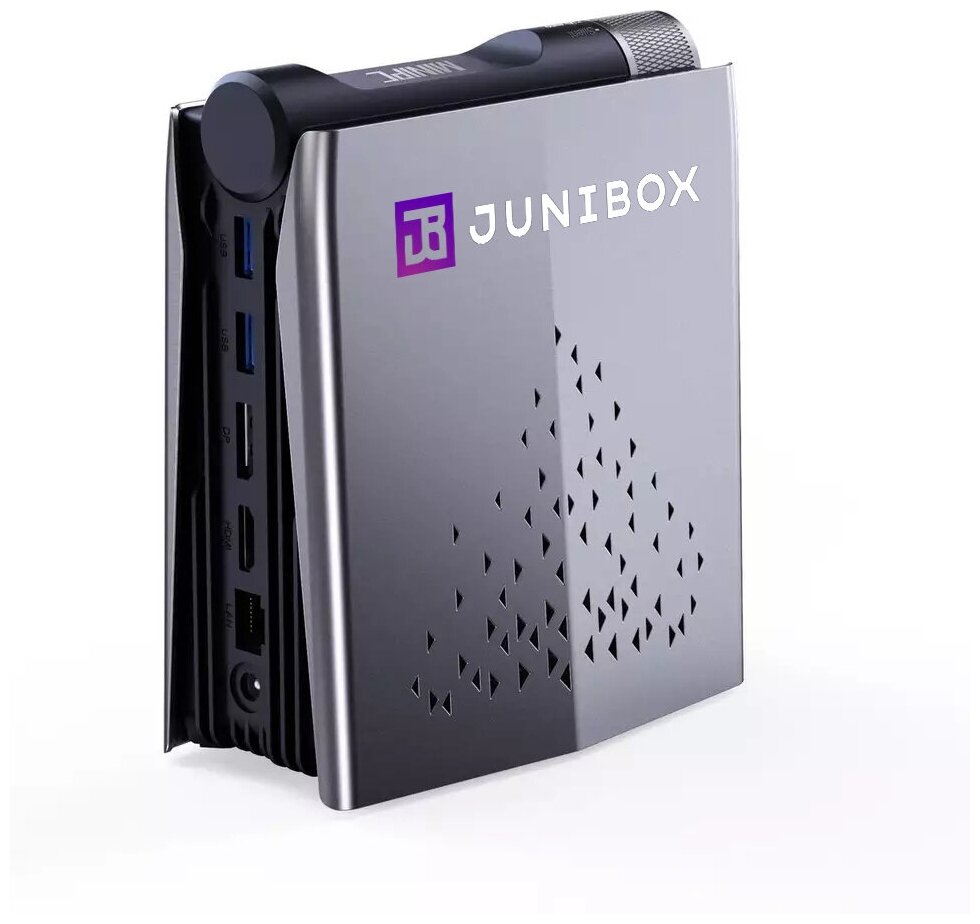 Мини ПК JuniBox amp5 (AMD Ryzen 5 5600U (2.3 ГГц), RAM 16 ГБ, SSD 256 ГБ, AMD Radeon Graphics, Windows), черный