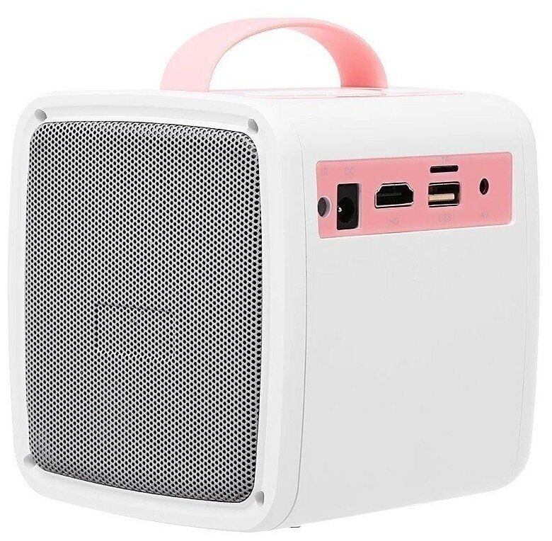 Детский LED проектор - Мультикубик розовый