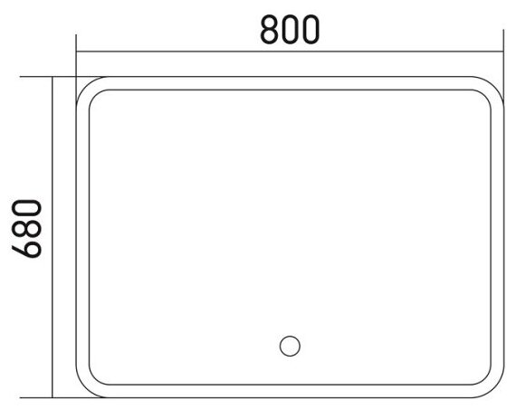 Зеркало MIXLINE "Стив-2" 800*680 (ШВ) сенсорный выключатель, светодиодная подсветка + подогрев* - фотография № 2