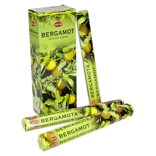 Благовония палочки HEM Бергамот Bergamot 120 шт блок 6 шт благовоние hem бергамот bergamot перо павлина