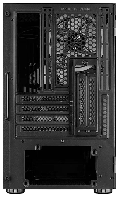Корпус mATX AeroCool 4710562755893 черный, без БП, боковая панель из закалённого стекла, 2*USB 3.0, audio - фото №4
