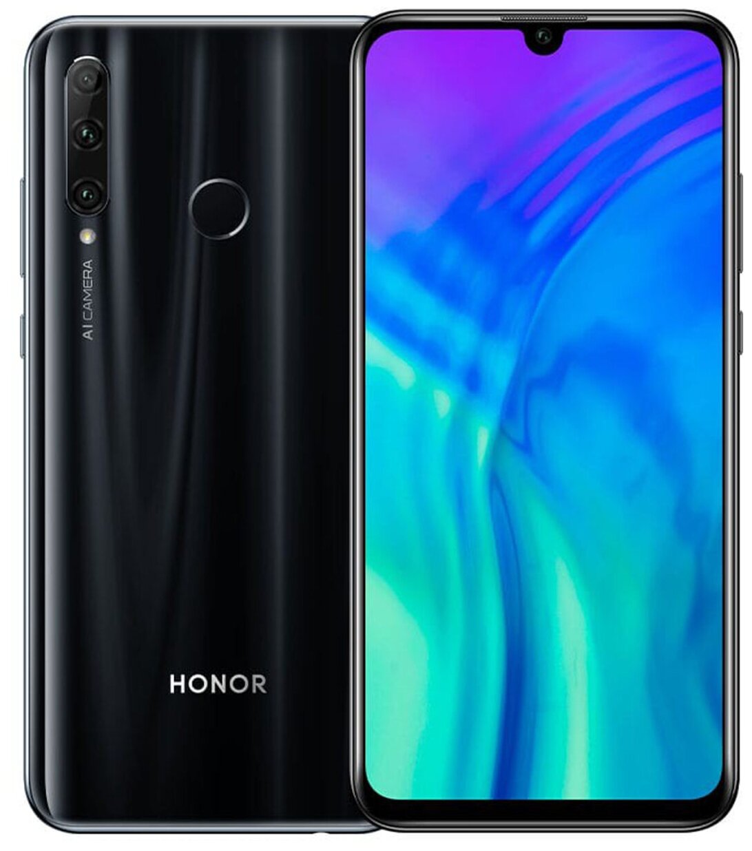 Смартфон HONOR 20 Lite 4/128 ГБ Global, Dual nano SIM, полуночный черный