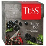 Чай черный Tess Berry Bar с ароматом ежевики и черной смородины в пирамидках - изображение