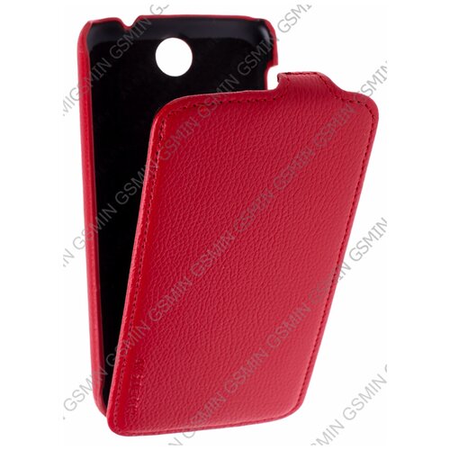 Кожаный чехол для Lenovo A860E Aksberry Protective Flip Case (Красный) кожаный чехол для nokia xl dual sim aksberry protective flip case белый