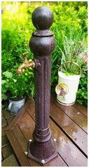 Алюминиевая садовая колонка для воды (230*200*850 ММ), цвет коричневый, АРТ. 488 (BROWN)