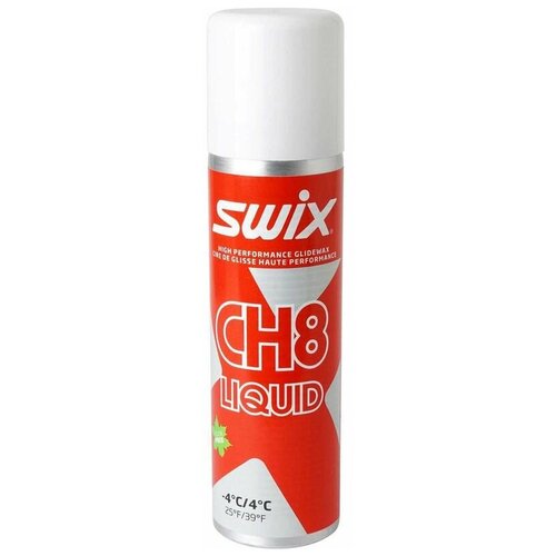 мазь для лыж с насечкой swix n4 easy glide аэрозоль 150 мл Парафин Swix Liquid Red -4C/+4C жидкий, CH08XL-120, красный, 125 мл