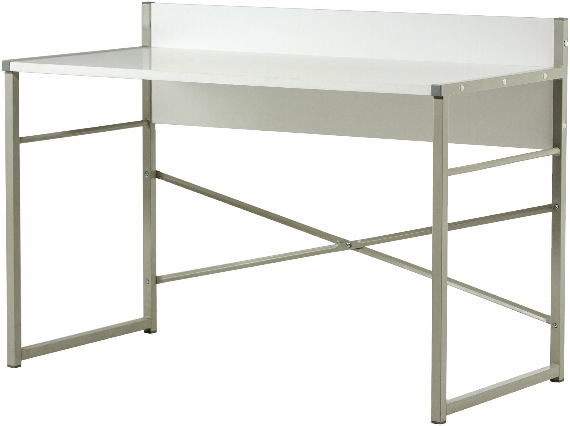 фото Стол письменный Надежда Д-248 белый на металлокаркасе