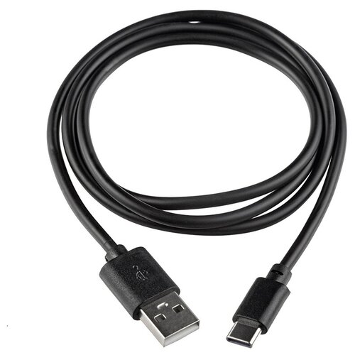Кабель CRONAX USB – USB Type-C , 2A, 1 м / провод для зарядки телефона / зарядный шнур для смартфона, черный