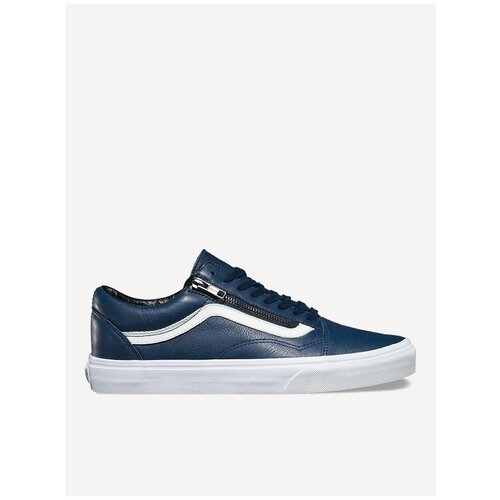 фото Кожаные кеды vans old skool zip (premium leather) v0018gjti синие (37)