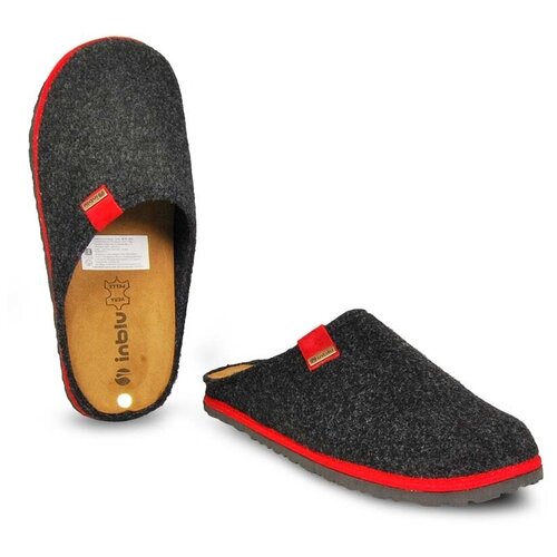 фото Тапочки inblu, размер 44, серый