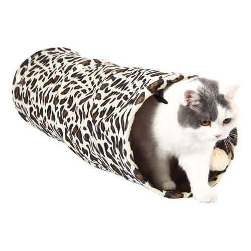 Туннель HOMECAT для кошек леопард шуршащий 90*25 см