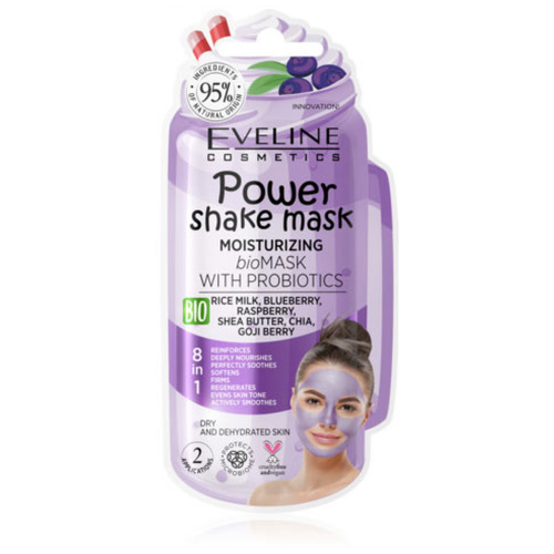 Eveline Увлажняющая bio маска для лица с пробиотиками Power Shake Mask, 10мл