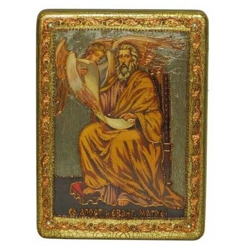 Икона аналойная Святой апостол и евангелист Матфей на мореном дубе 21*29 см 999-RTI-661m
