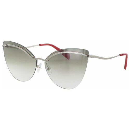 Солнцезащитные очки Borbonese, кошачий глаз, оправа: металл, фотохромные, градиентные, с защитой от УФ, для женщин, серебряный