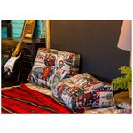 Большая диванная подушка для спины на диван на кровать для чтения и отдыха PillowPlace LONDON 100% хлопок 65*20/10*40 см - изображение